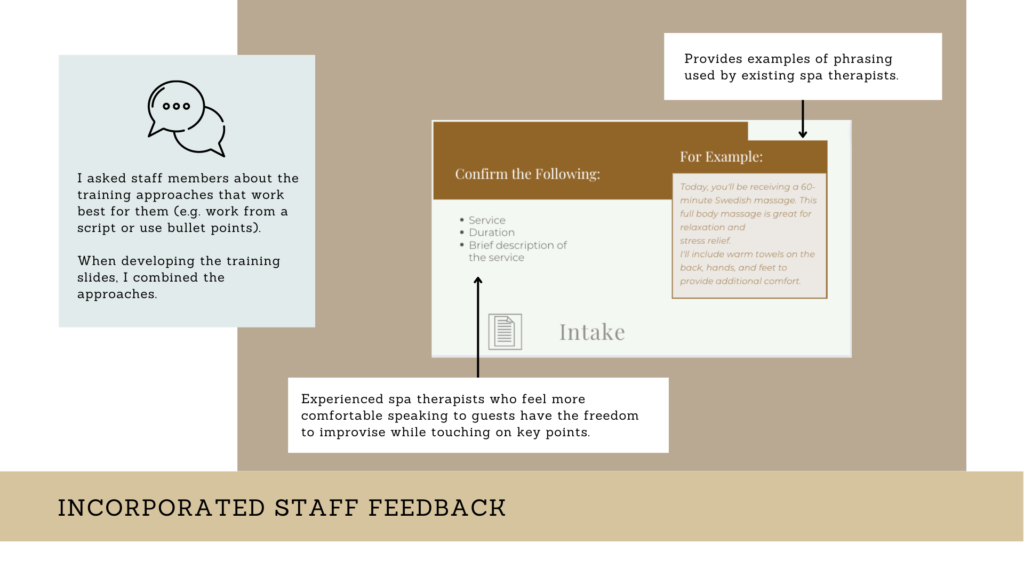 staff feedback